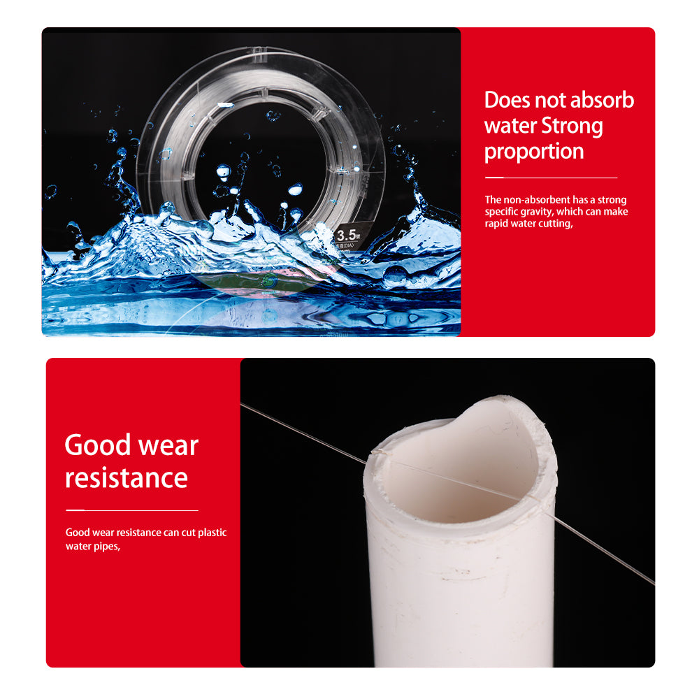 BingoLife Japanese 100% Pure Fluorocarbon Leader Line 110 Yard Clear