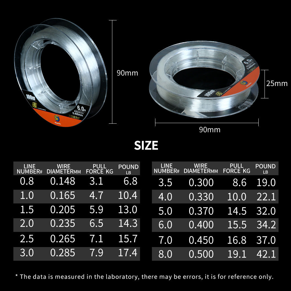 BingoLife Japanese 100% Pure Fluorocarbon Leader Line 110 Yard Clear