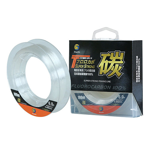 BingoLife Japanese 100% Pure Fluorocarbon Leader Line 110 Yard Clear