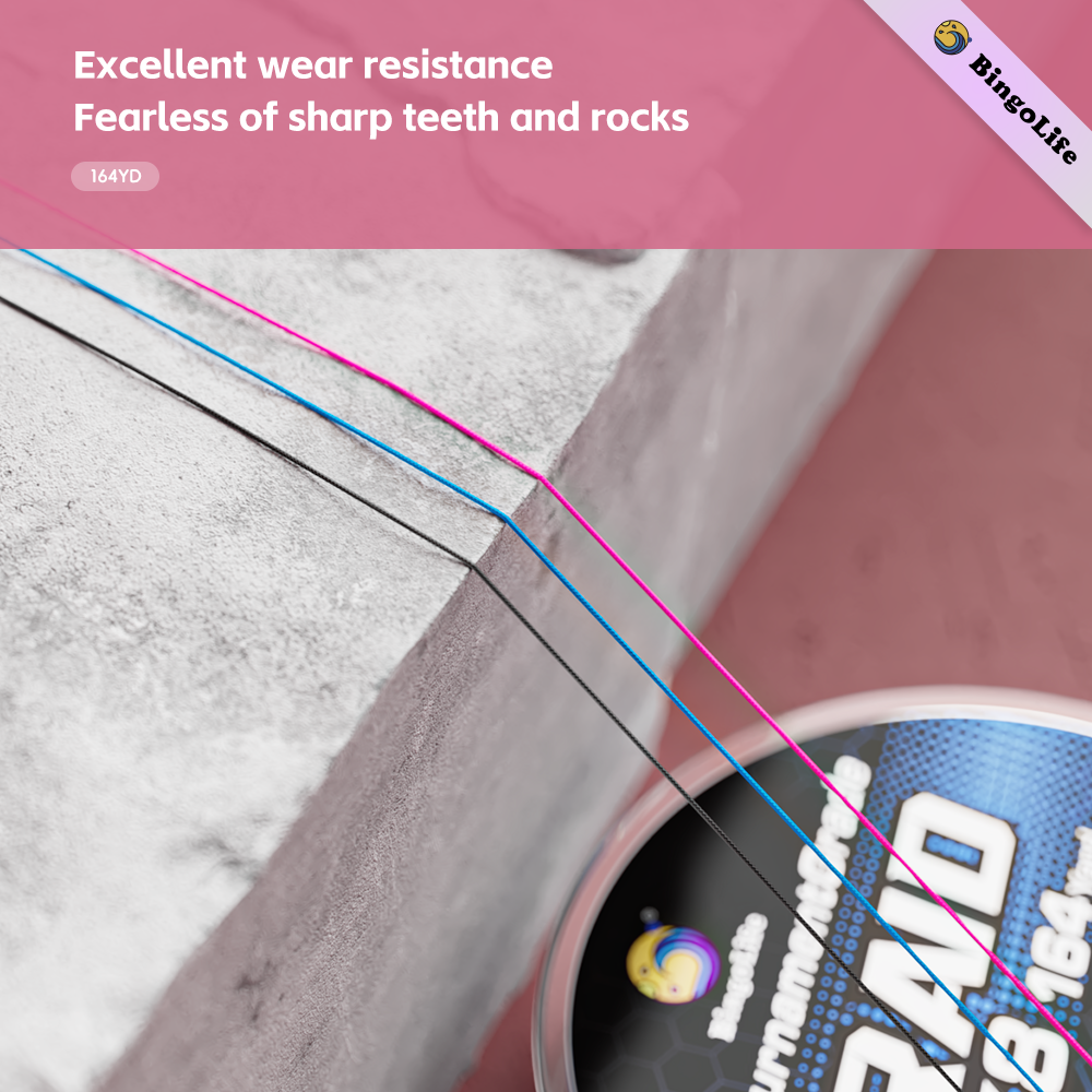 Bingolife Pro Tournament Grade Anti-Fade PEX8 Braid Line Black 164 YDS